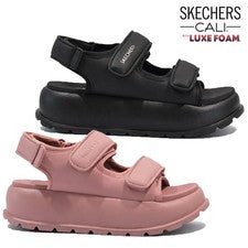 SANDALIAS MULAS CHANCLAS PLANAS VERANO PLAYA VACACIONES ESPUMA LUJO SEÑORA SKECHERS