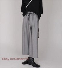 Pantalones sueltos informales japoneses de pierna ancha para hombre Pantalones de traje de moda