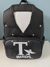 Loungefly Grease T Birds Chaqueta de Cuero Sintético Juegos con disfraces Thunderbirds Mochila Nueva con Etiquetas