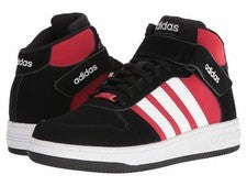 Adidas Team Court Zapatillas Medianas Negro Blanco Rojo Negrita Talla 12 EE. UU. Nuevas en Caja