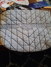 Bolso Bandolera Karl Lagerfeld Paris Amour para Cámara Nuevo con Etiquetas Denim Lona Precio de venta sugerido por el