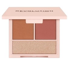 Polvo Revolution Contour compacto, resaltador, sombra y contorno, paleta justa, nuevo con etiquetas