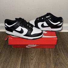 _Nike Dunk Low Retro Blanco/Negro/Blanco Panda-Talla 7.5 Hombre/Mujer 9