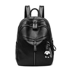 Mochila de día de cuero PU impermeable de lujo para mujer bolsa ligera de moda