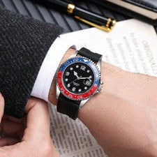 Reloj Pulsera Bling Deportivo Analógico Cuarzo Banda Silicona Estilo Hip Hop Moda