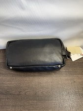 Bolso de Aseo de Cuero de Lujo Massei Viaje Color Negro Hecho en Italia