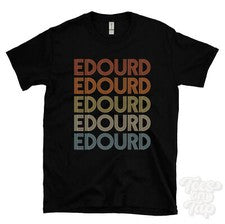 CAMISETA ESTILO RETRO REPETIDA EDOURD para hombre y mujer novedad genial nombre regalo