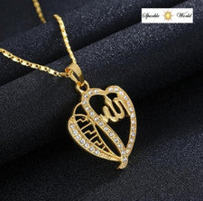 Mujer Islámico ALLAH Oro Colgante Cadena Elegante Collar Joyería Regalo