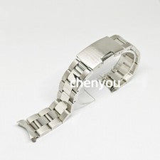 16 18 19 20 21 22 24 26 mm extremo curvo pulsera de metal correa de reloj de acero inoxidable