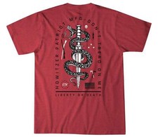 Camiseta estilo obús para hombre hoja serpiente militar gruñido MFG