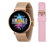 Correas de silicona AMOLED S42 Reflex Active, malla dorada y rosa
