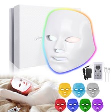Mascarilla facial terapia de luz LED de 7 colores terapia fotónica rejuvenecimiento facial cuidado de la piel