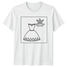 Vestido y Máscara Moda Hombre Camiseta Mujer Camiseta Gráfico Unisex Top