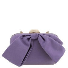 Bolso clutch Jimmy Choo Cloud Wisteria satinado con lazo 231CLOUD AJV GLICINA/GLICINIA