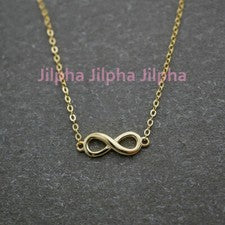 Collar Infinito Real 925 Plata Colgante Infinito Joyería Cadena A2696-G
