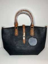 Bolso de Mano para Mujer - Negro y Marrón - Bolso de Hombro de Moda con Correa Bandolera