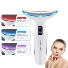 Dispositivo de apriete facial de microcorriente LED masajeador facial levantamiento de cuello máquina de belleza
