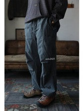 Pantalones cargo de paracaídas lavados vintage de segunda orden pantalones de campo de moda retro