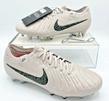 Nike Tiempo Legend 10 Elite SG-Pro - Blanco/Plata metálico - Talla 7,5 - Copa del Mundo