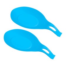 Soporte para utensilios de cocina de silicona resistente al calor de 3,74", azul 2 piezas