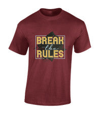 CAMISETA ROMPE LAS REGLAS PARA HOMBRE ESLOGAN ESTAMPADO GENIAL MODA NUEVO TOP DIVERTIDO REGALO
