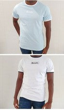 Camiseta Para Hombre Algodón Manga Corta Cuello Redondo Marca Motivo Banco Camiseta 'Delaney'