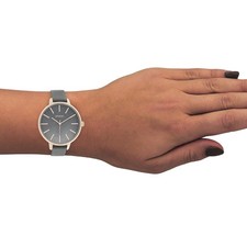 Oozoo Reloj de Pulsera Mujer Relojes C11033 Analógico Cuero Gris