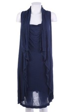 Vestido mujer FRENCH CONNECTION Layer Look UK 14 = D 40 azul oscuro NUEVO