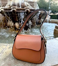 Bolso Bandolera Ivan Troy Malia Marrón Para Mujer Cuero Italiano Exterior