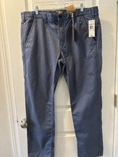 Pantalones chinos rectos azules ajustados Timberland para hombre Pres Du Corps W40 L32 nuevos con etiquetas