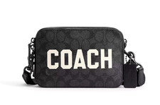 Bolso Bandolera COACH Charter 19 SIG Lona Coach Gráfico Carbón CAF83 NUEVO❤️NUEVO CON ETIQUETAS