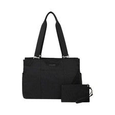 Bolso de Mano Groupon Baggallini Negro Nylon - Impermeable East West Para Mujer, Dura
