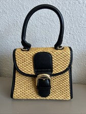 Bolso de Mano Retro Tejido Paja Boho Chic Pequeño Ciudad/Playa Natural Primavera Verano