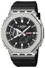 CASIO G-SHOCK GM-2100M-1A Silver Metal Covered CasiOak JDM Japón Nuevo