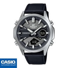 CASIO EFV-C120L-8AEF⎪EFV-C120L-8A⎪Original⎪EDIFICE Classic⎪Hombre⎪CUERO⎪Negro