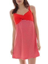 Vestido de baño Brunotti vestido de tirantes traje de baño vestido Idida rayas rojas