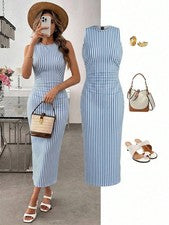 Vestido largo de mujer elegante estilo bodycon