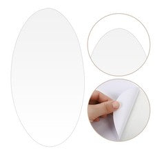 2 pegatinas de pared de plástico acrílico reutilizables efecto espejo plateadas decoración del hogar