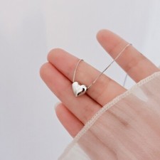 Hermoso Collar Colgante Corazón Plata de Ley 925 Mujeres Niñas Joyería Regalo