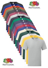 Camiseta de manga corta de algodón hilado en anillos Fruit of the Loom Iconic 150 de moda