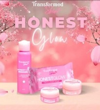 Conjunto facial Honest Glow piel transformada