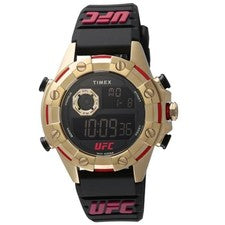 TIMEX UFC Kick TW2V86600 Reloj Digital Hombre 49mm Dorado/Negro 100M NUEVO JAPÓN