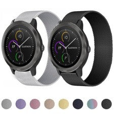Correa de malla milanesa de metal de repuesto para reloj inteligente Garmin