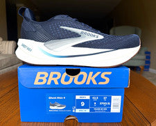 Zapatillas deportivas Brooks Ghost Max 4 de malla bajas con cordones azul marino blanco para hombre 2E