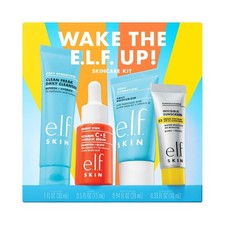 e.l.f. SKIN Wake the e.l.f. Kit de cuidado de la piel Up, limpiador facial hidratante de tamaño de viaje