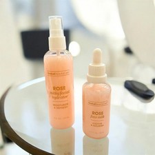 (3) Juego de 2 hidratantes faciales Global Beauty Rose leche facial calmante nutritivo e lechoso