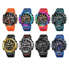 Cronógrafo reloj de aviador reloj de pulsera digital para hombres reloj deportivo parada alarma luz