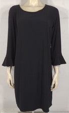 Nuevo con etiquetas Vestido Laundry by Shelli Segal Negro Manga Campana Mujer Grande