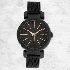 Oozoo Reloj De Pulsera Para Dama Timepieces Analógico De Metal Negro UOC10131