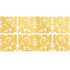 TRIXES Pegatina de Pared Autoadhesiva Oro Efecto 3D x8 NUEVA Decoración de Pared Hogar